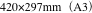 420×297mm（A3）