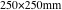250×250mm