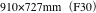910×727mm（F30）