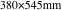 380×545mm