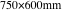 750×600mm