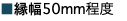 ■縁幅50mm程度